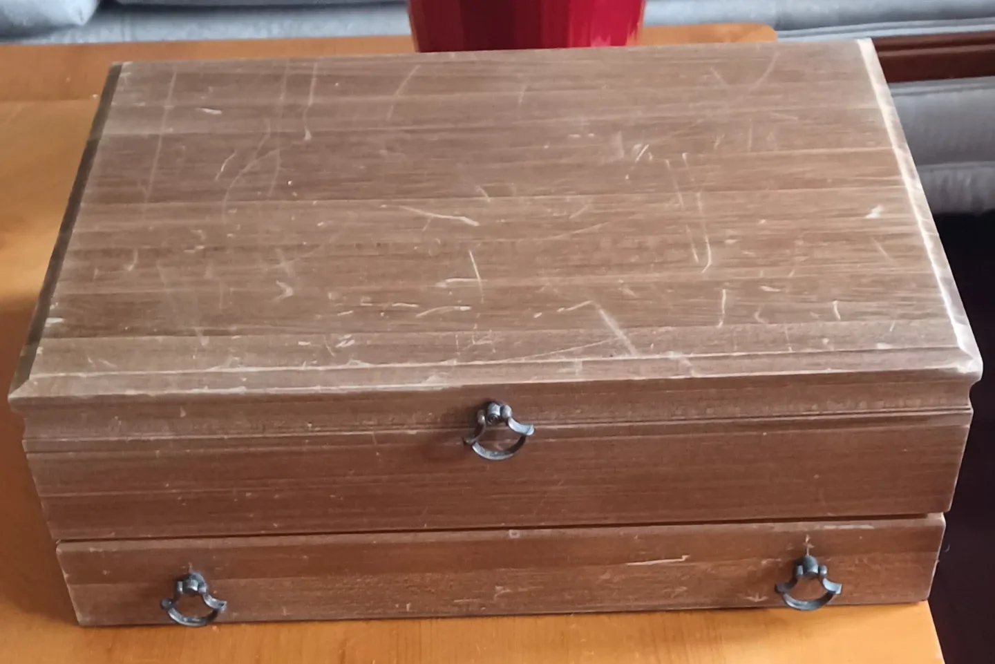 Vindage McGraw Wood Silverware Chest with Drawer - photo 4