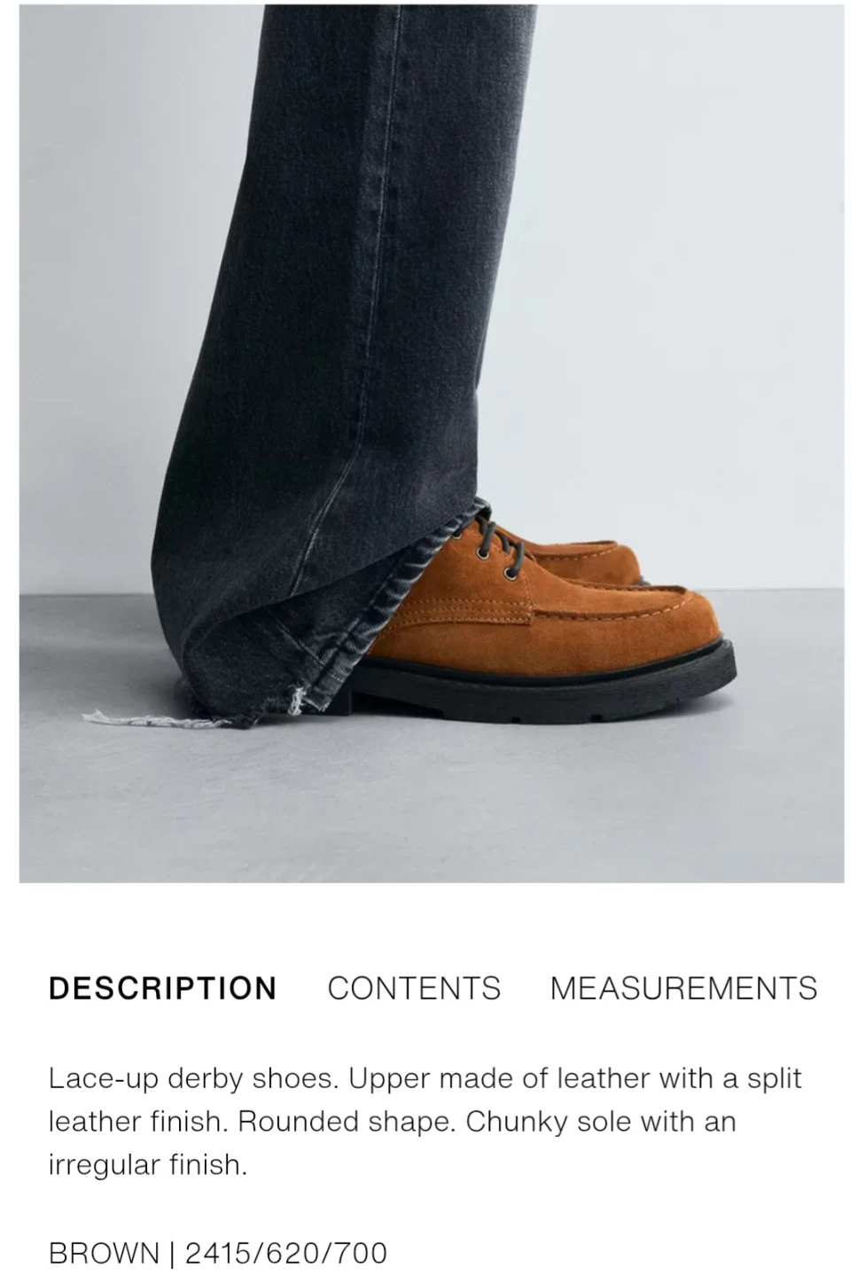 Zara Man Brown Suede Lace-up Derby Shoes - photo 2