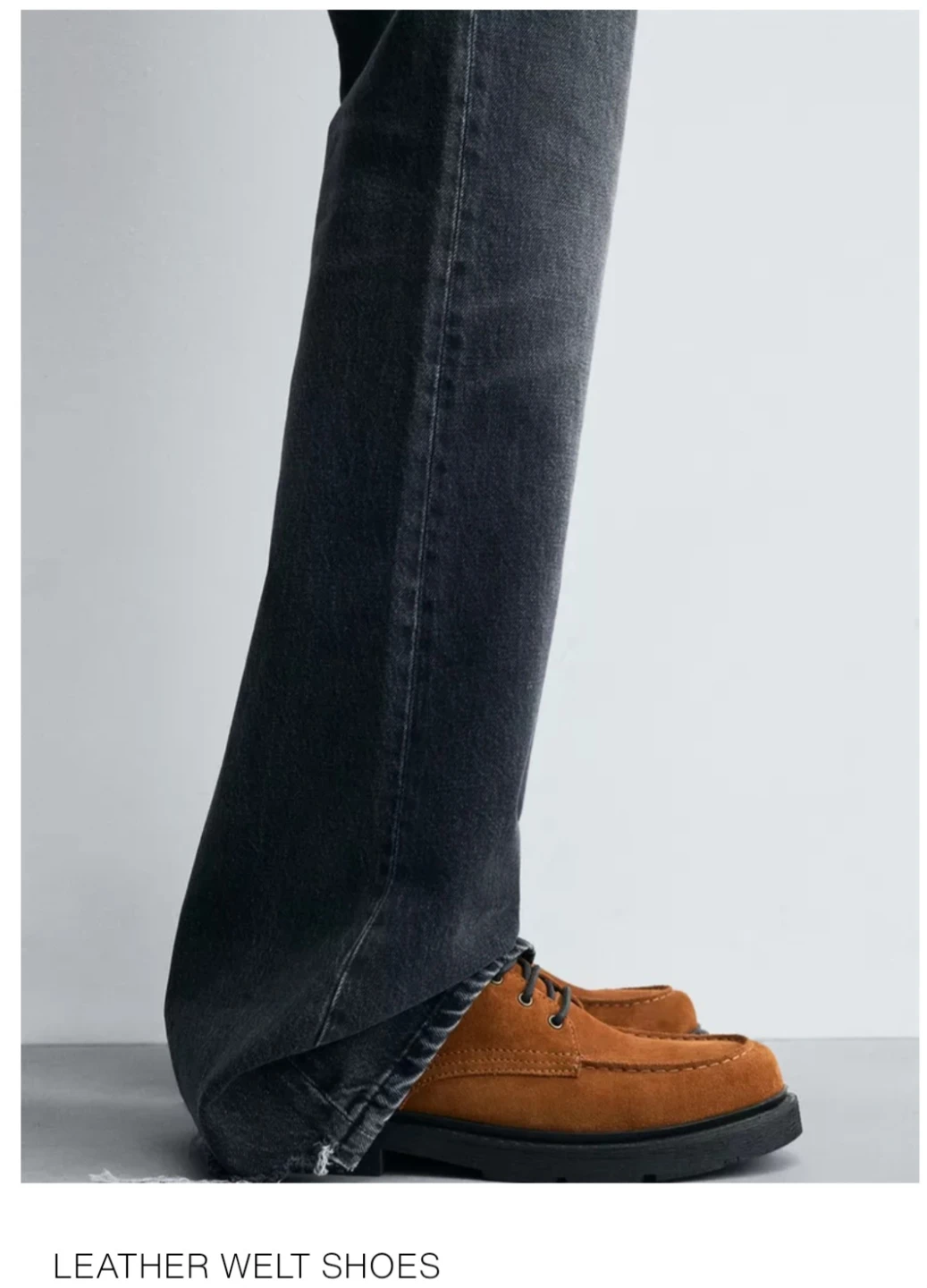 Zara Man Brown Suede Lace-up Derby Shoes - photo 3