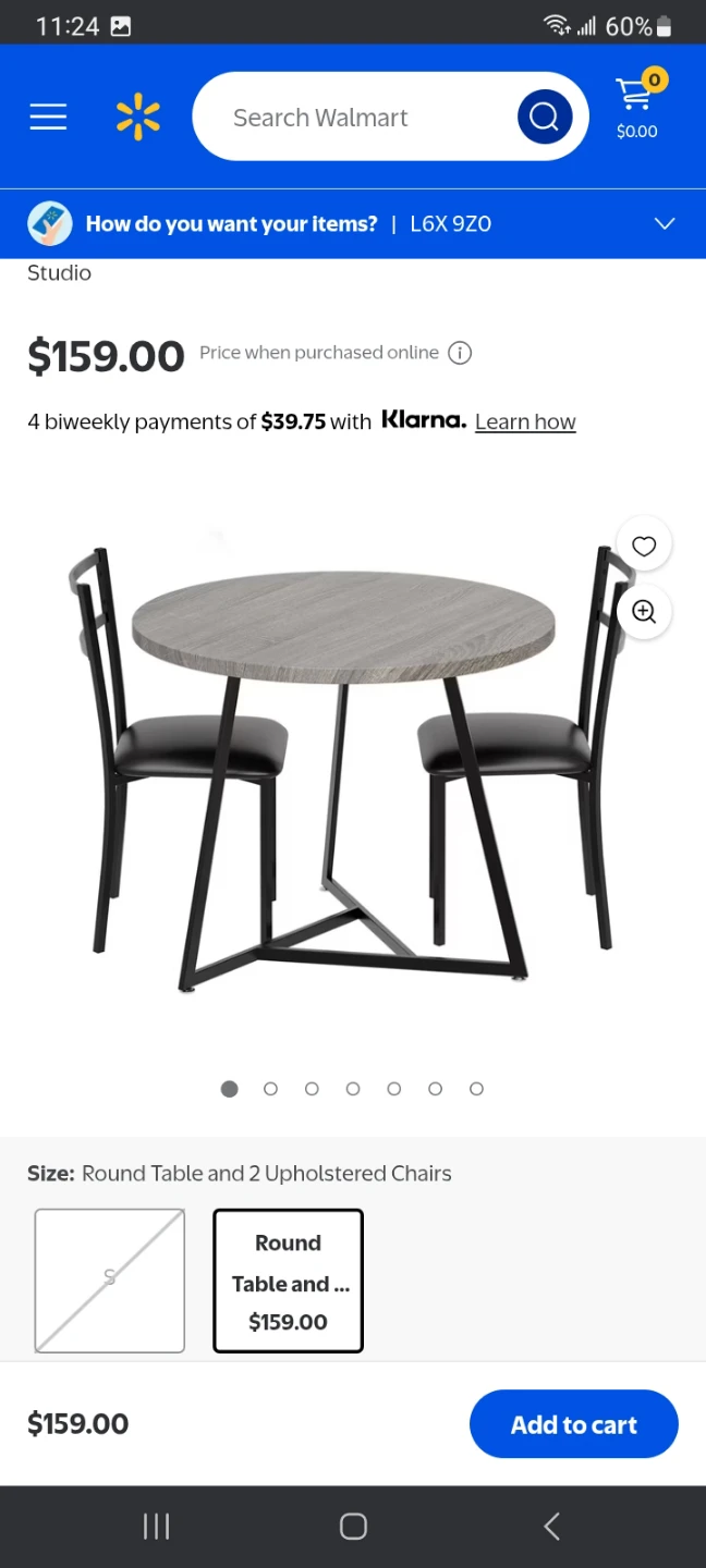 Round Table and 2 Upholstered Chairs