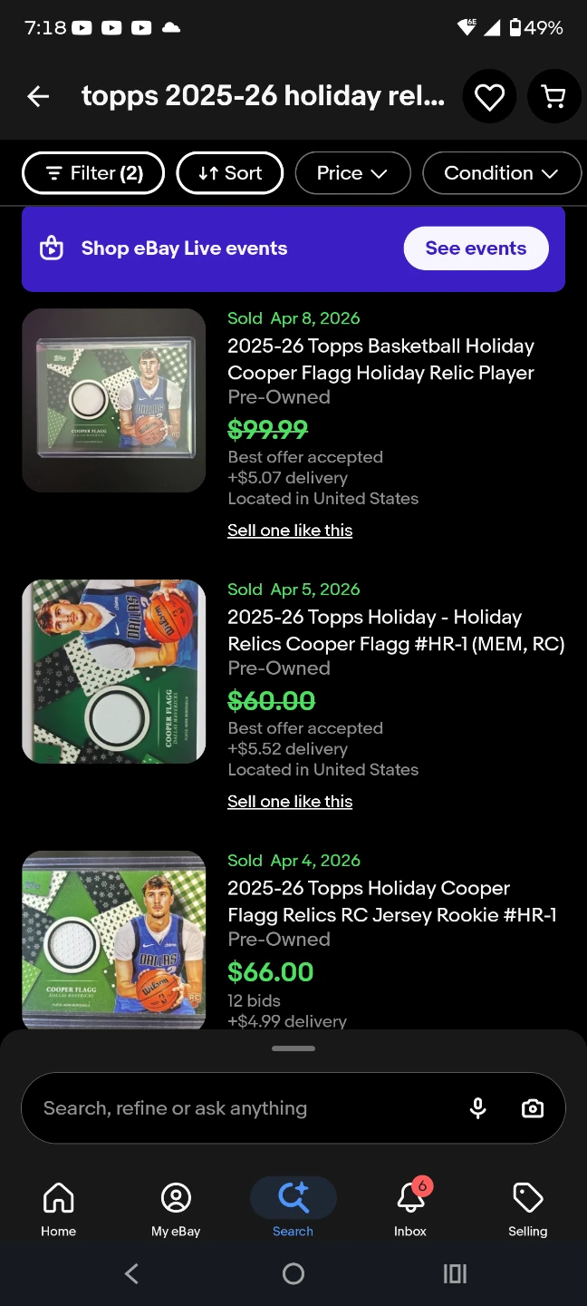 Cooper Flagg RC Relic and other basketball cards - photo 2