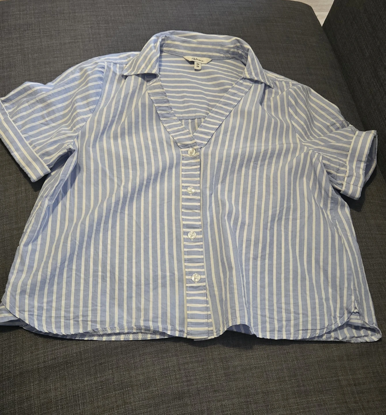 Reitmans Striped Button-Up Shirt