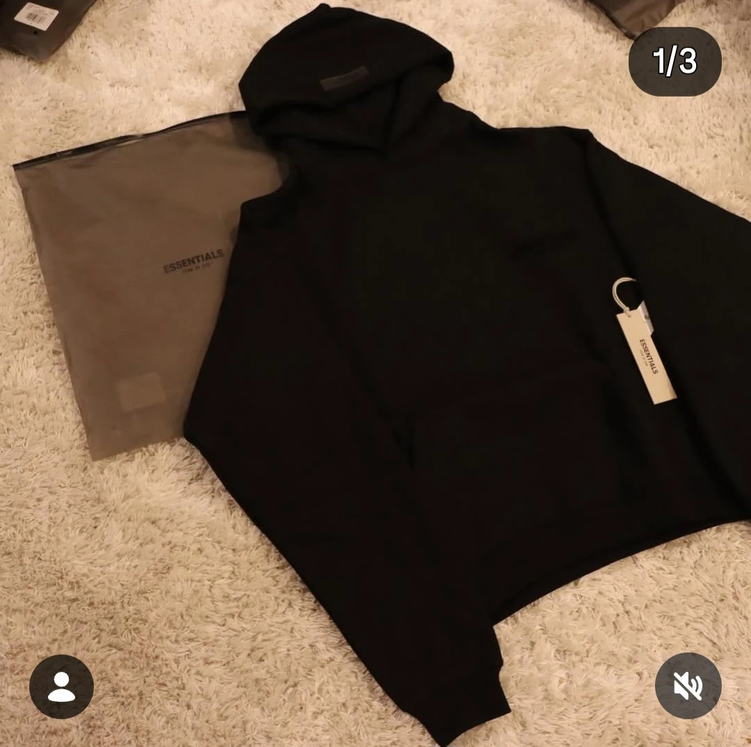 Fear of God Essentials Black Hoodie