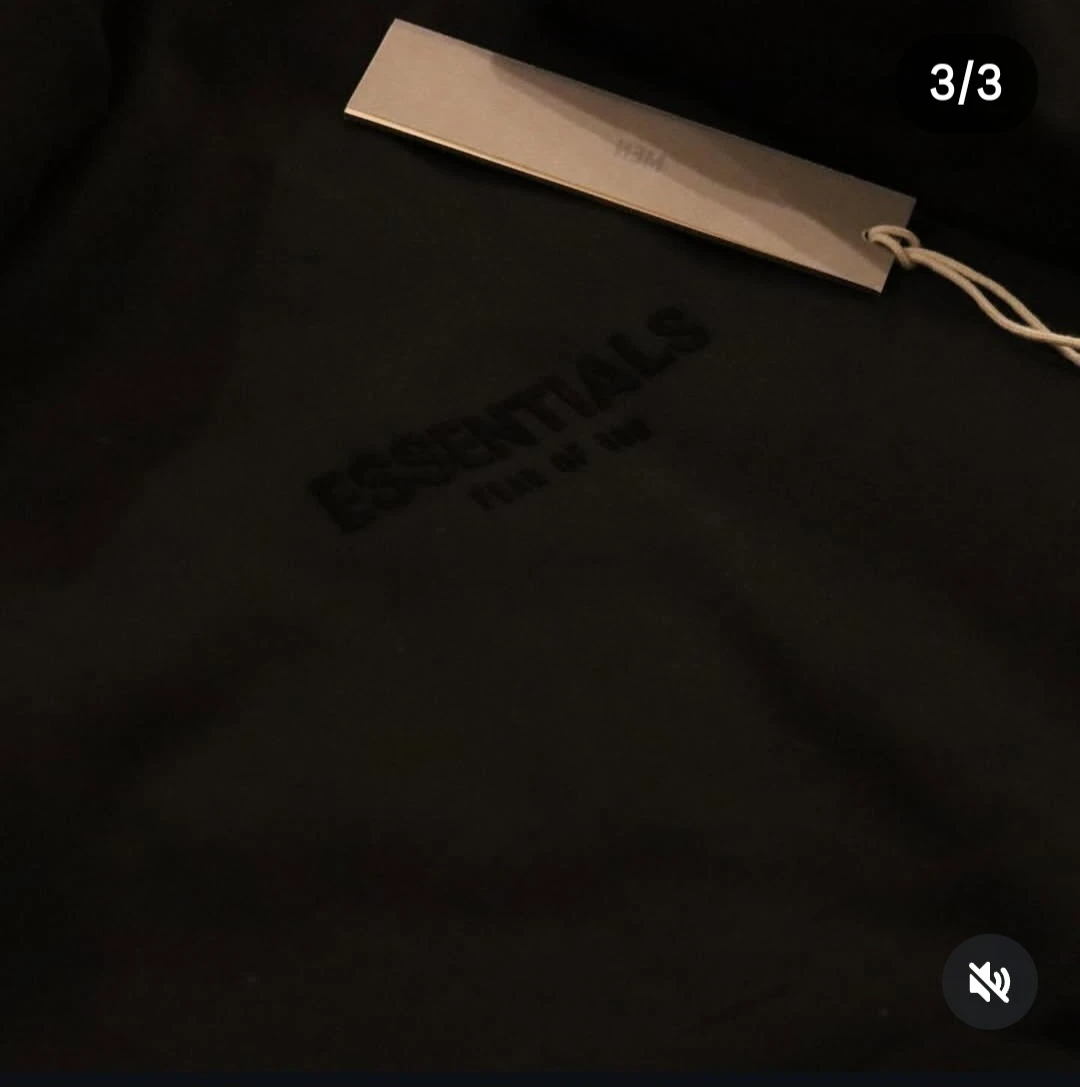Fear of God Essentials Black Hoodie - photo 3
