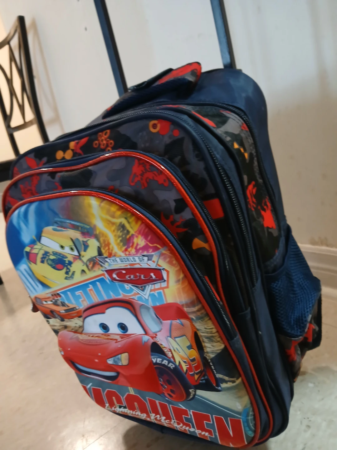 Disney Cars Lightning McQueen Rolling Backpack