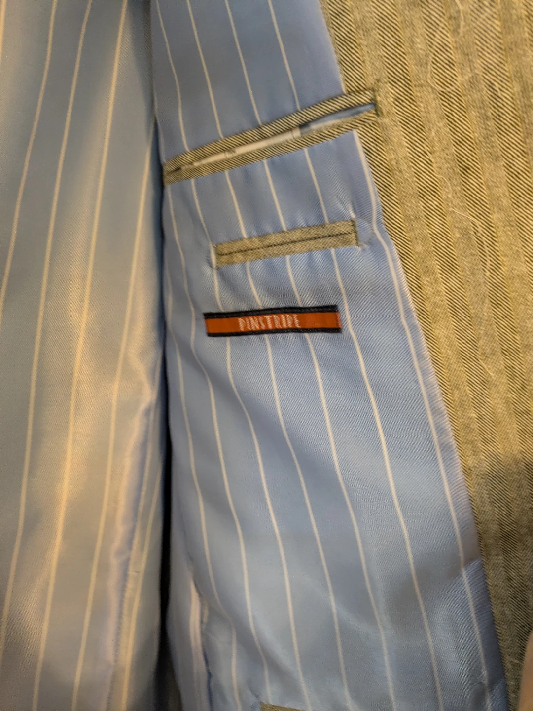 Pinstripe Man Cotton Linen Blazer - photo 3