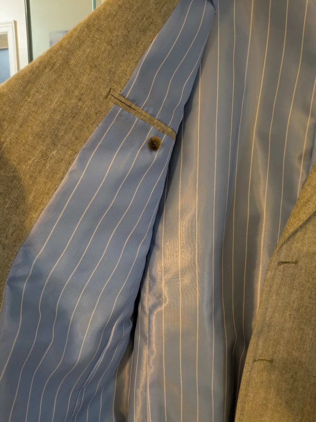 Pinstripe Man Cotton Linen Blazer - photo 4
