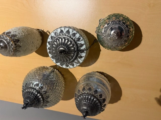 Set of 5 Decorative LED Hanging Lanterns - photo 2