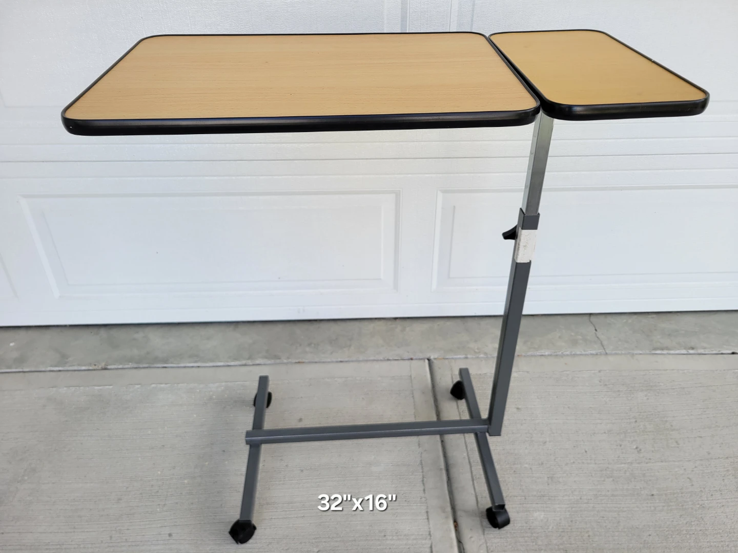 Adjustable Height Over Bed Table. Excellent Condition. - photo 3