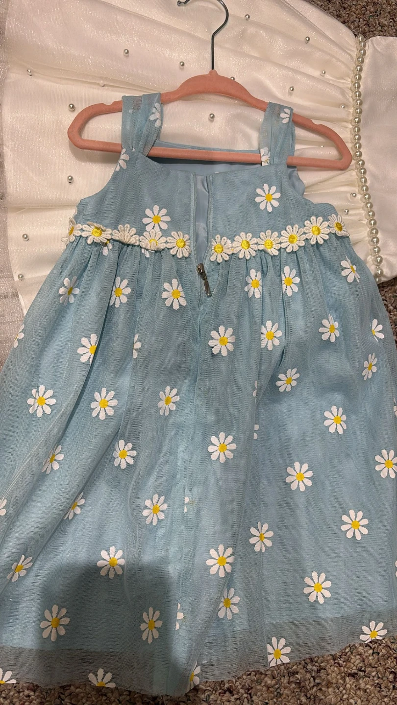 Baby Girls Blue Daisy Dress - photo 2