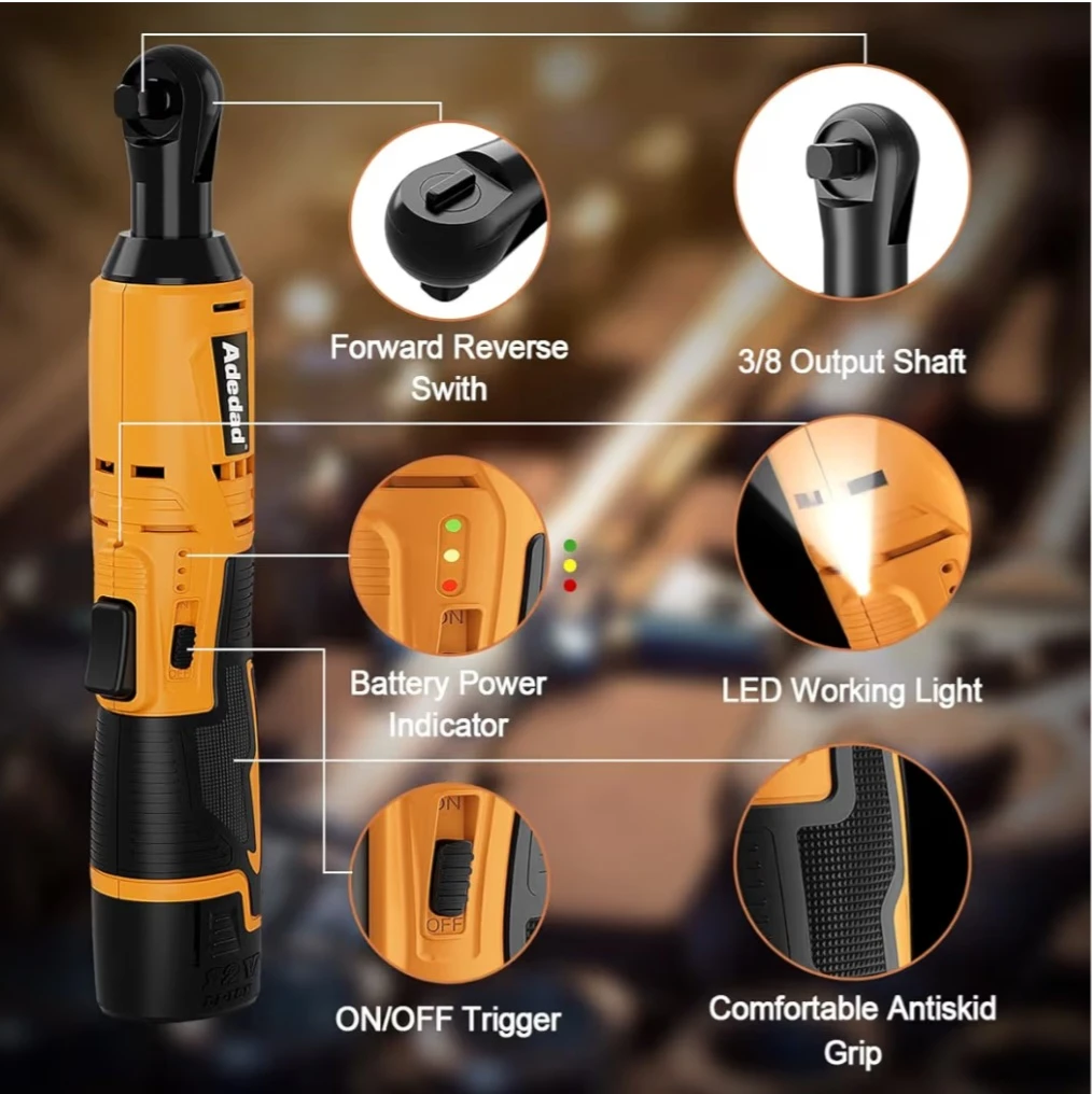 Adedad 12V Electric Ratchet Wrench Kit - photo 5