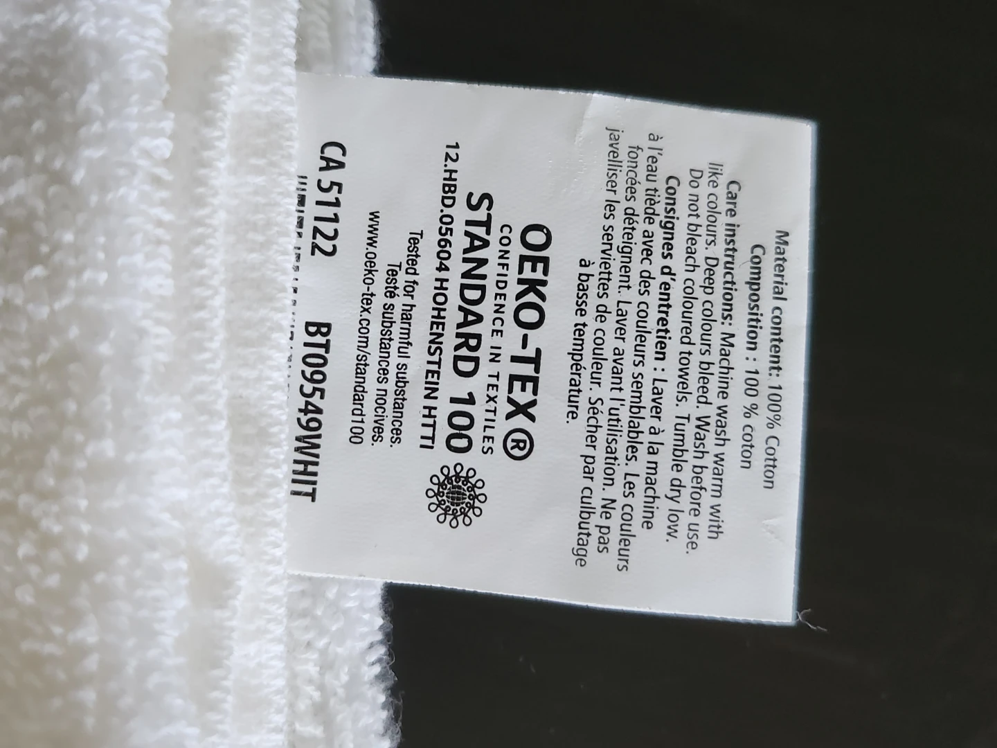 Oeko-Tex Standard 100 Cotton Body Towel - photo 2