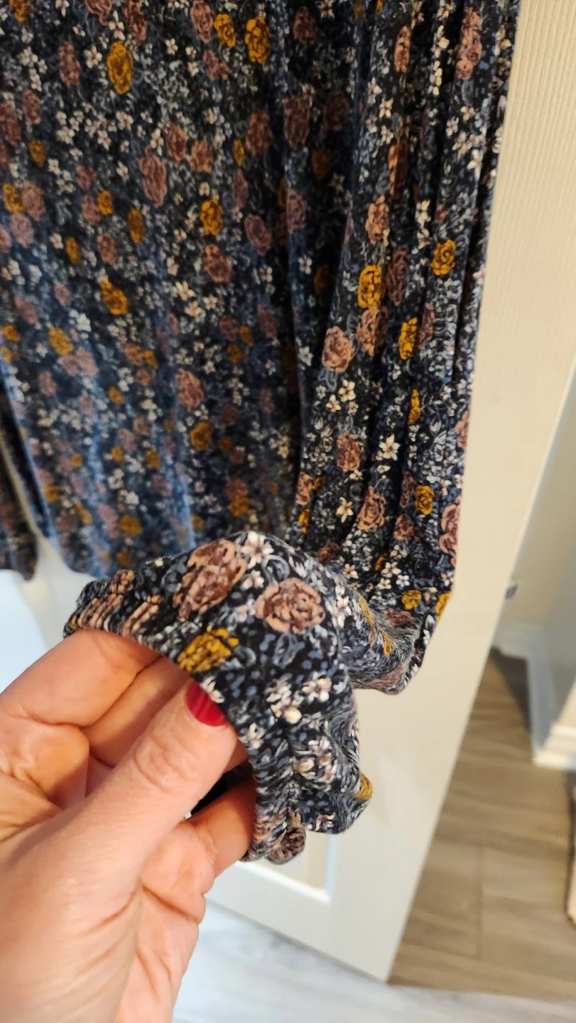 Floral Print Long Sleeve Top - Size M - photo 3