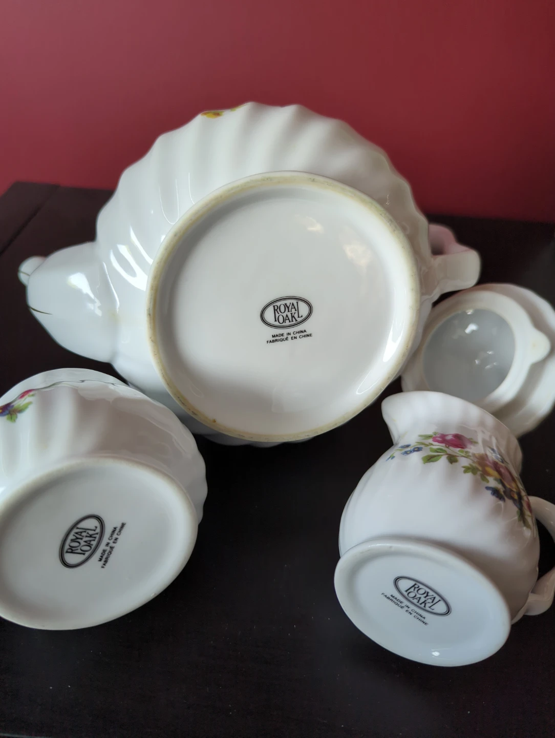 Royal Oak White Porcelain Tea Set - photo 3
