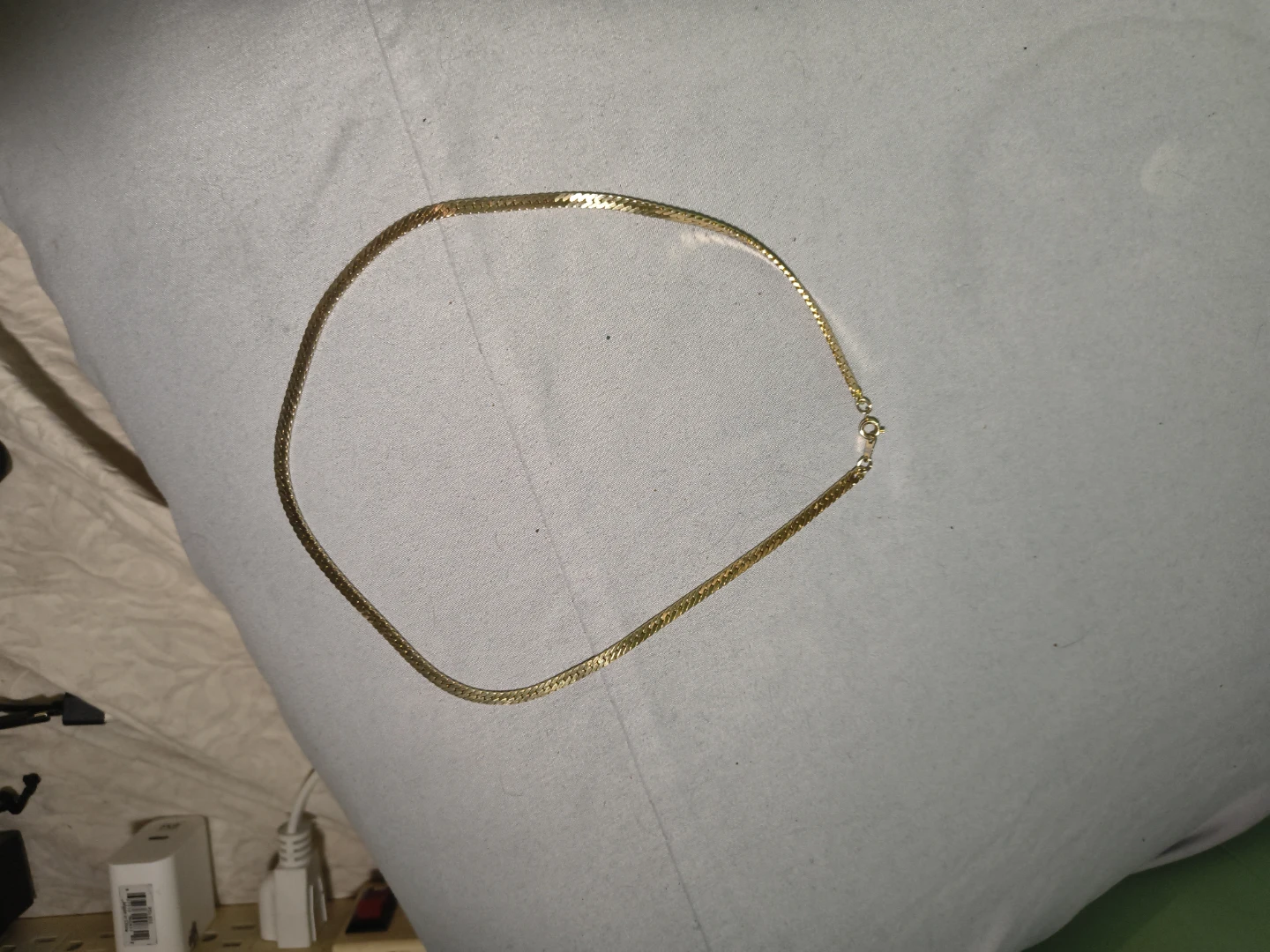 Gold Tone Herringbone Necklace - photo 3