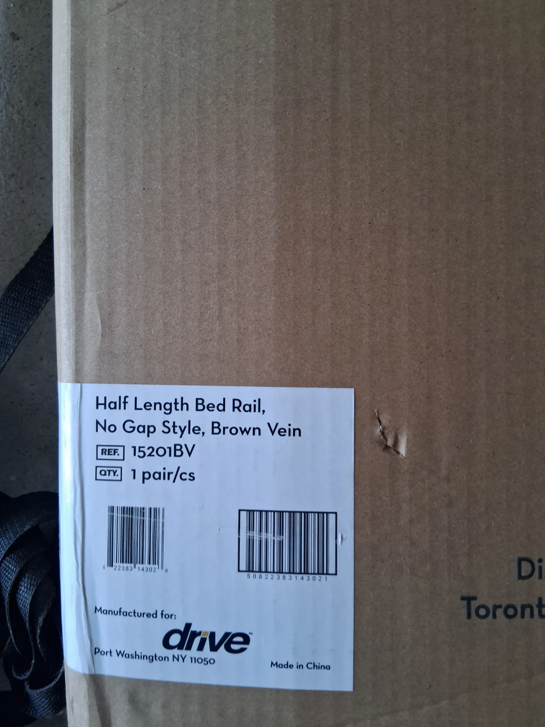 Drive Medical Half Length Bed Rail, Brown Vein - photo 2