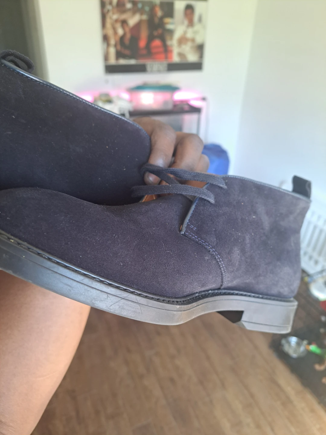 Men's Dark Blue Suede Chukka Boots - photo 2