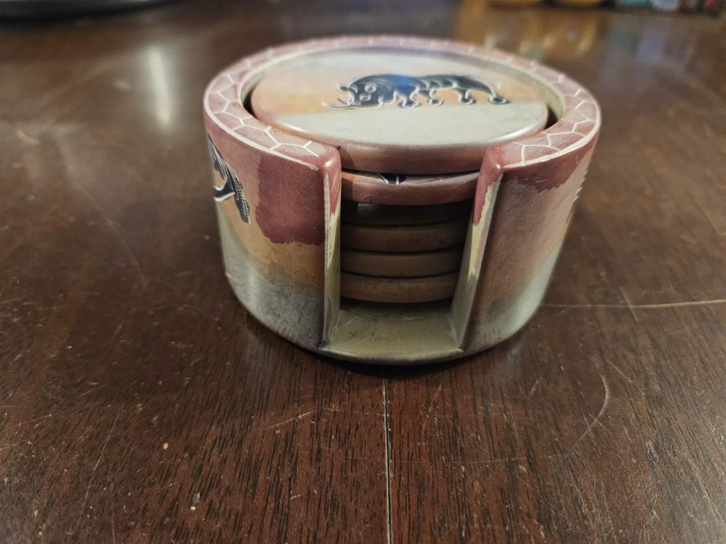 Hand Painted African Clay Coasters - photo 4