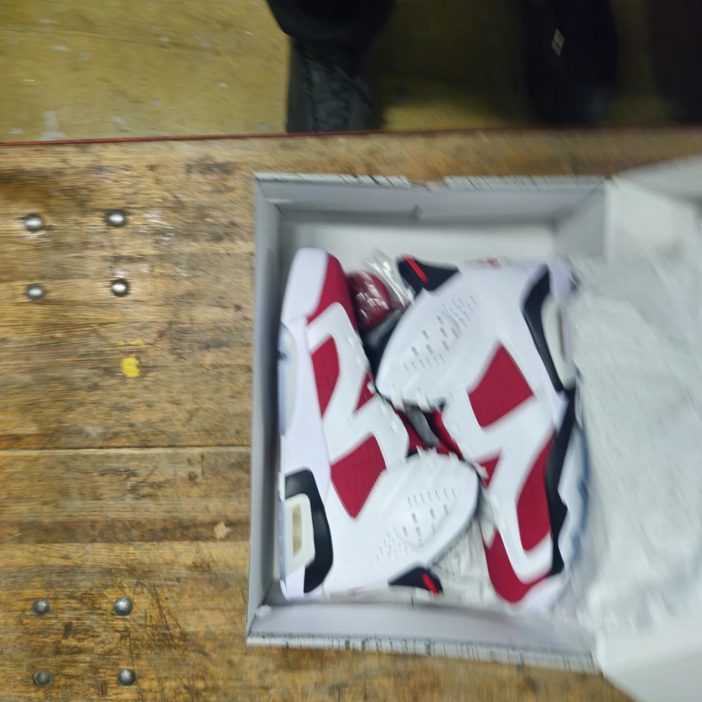 Air Jordan 6 Retro Shoes - White/Red, Size 11 - photo 4