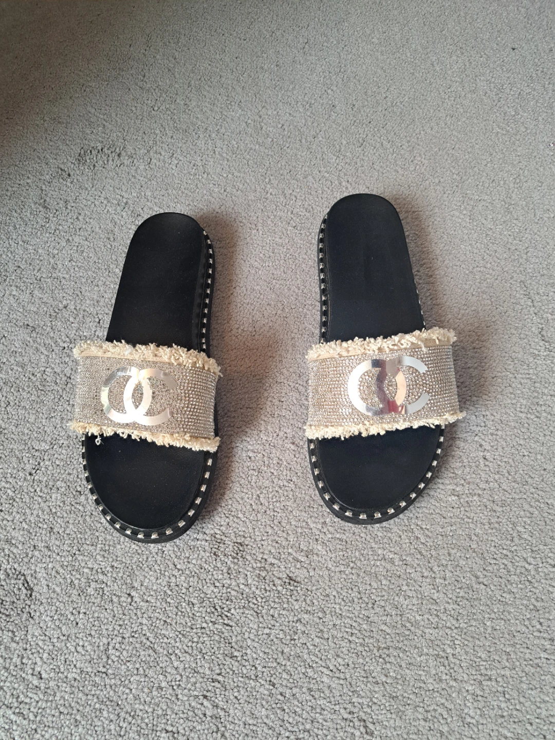 Chanel Inspired Slides size 8 to 9 range - photo 2
