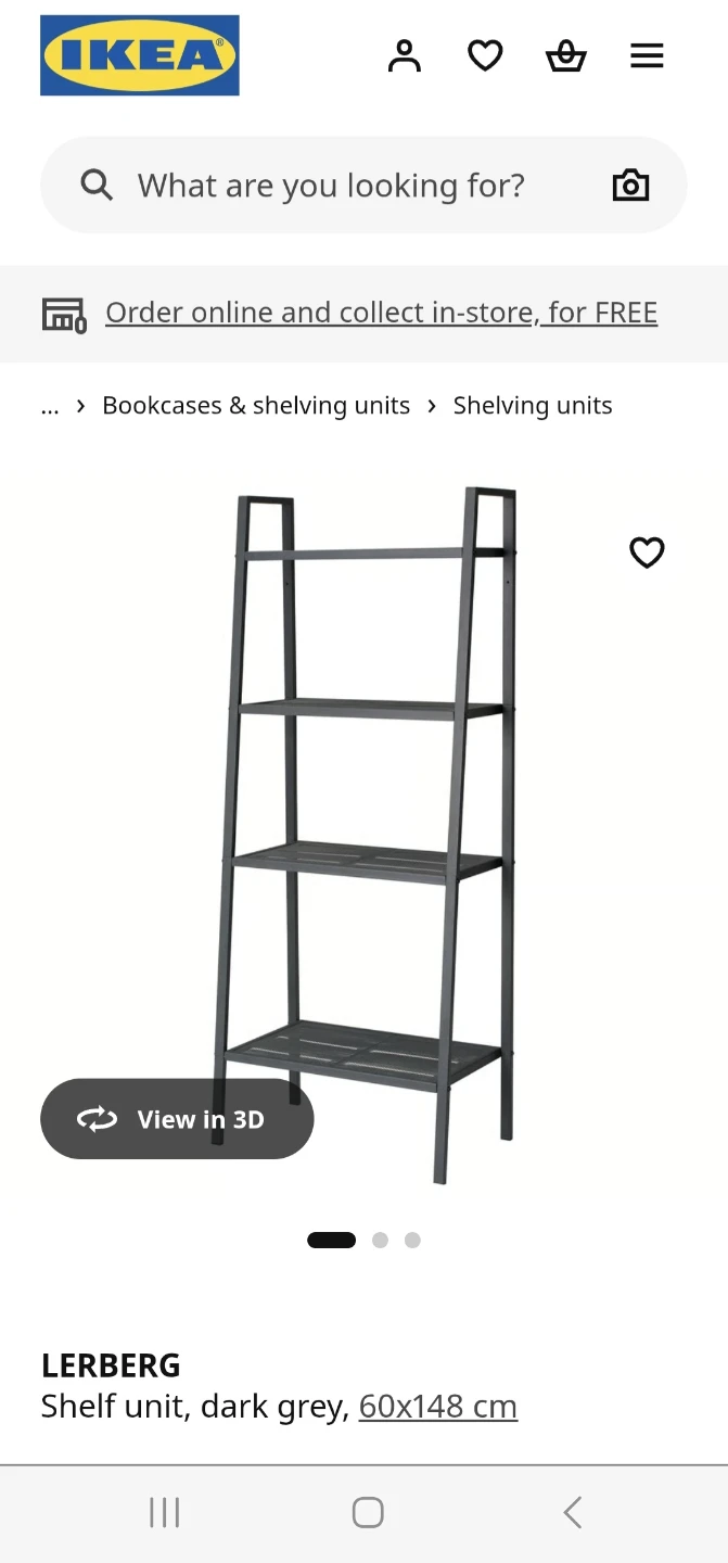 IKEA LERBERG Shelf Unit - Dark Grey - photo 3