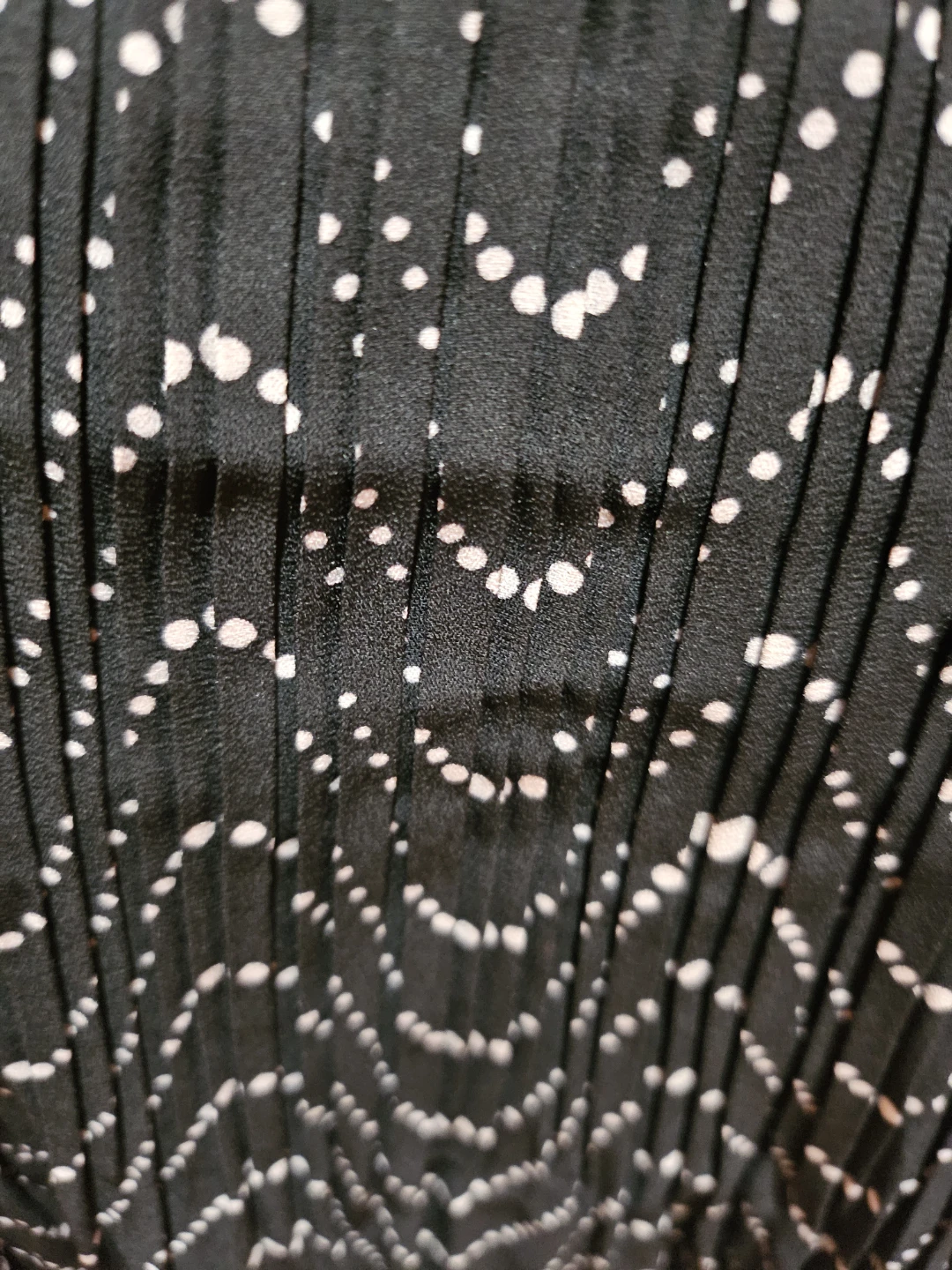 Kate Spade Black Pleated Skirt with White Dot Pattern - photo 5