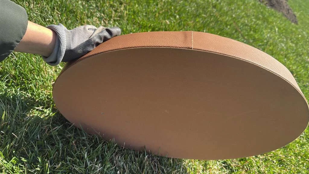 Brown Faux Leather Oval Serving Tray - photo 4