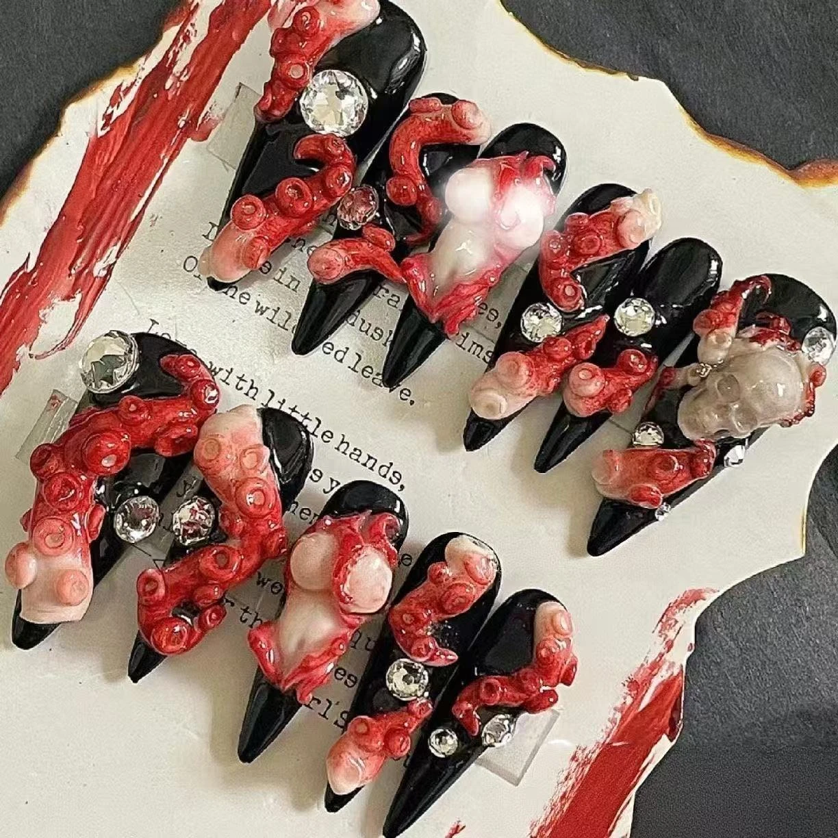 Handmade Octopus & Tentacle Press-On Nails - photo 3