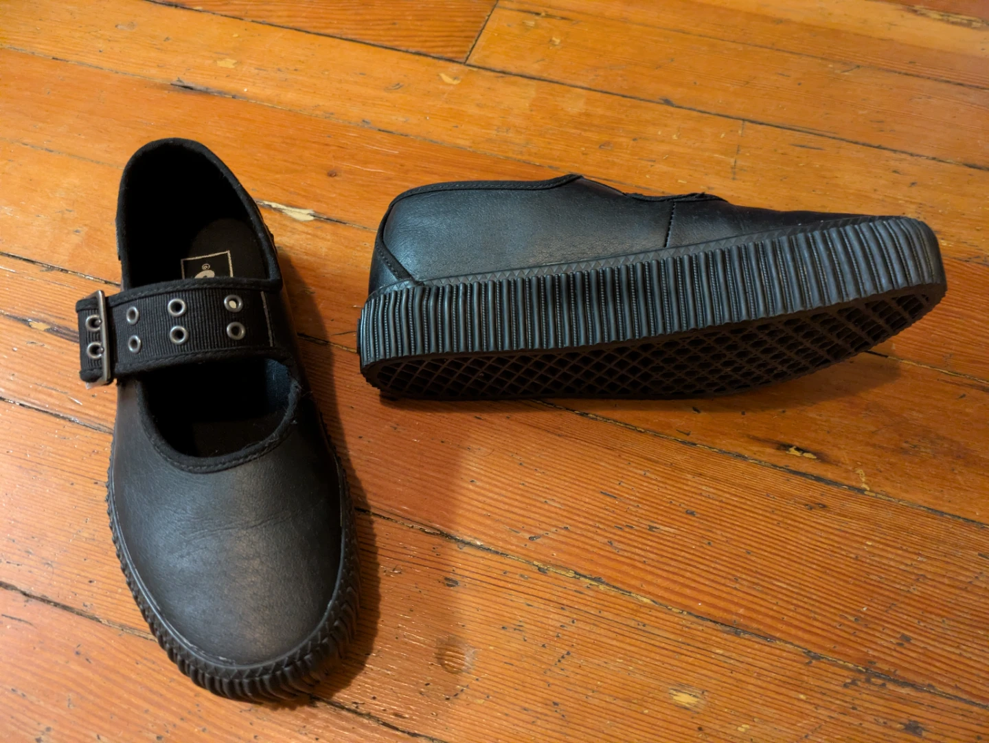 Vans Black Mary Jane Platform Shoes 8.5 - photo 2