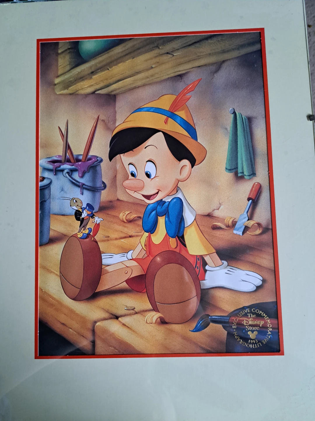 Disney Pinocchio Lithograph 1993