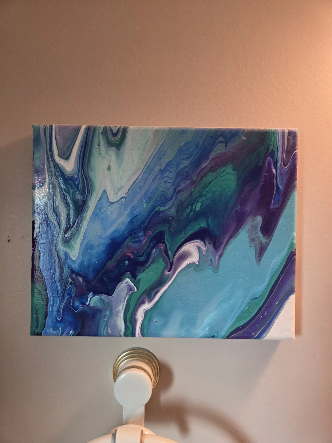Pouring Paint canvas Art 8x10