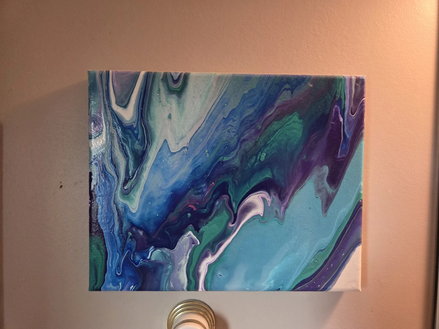 Pouring Paint canvas Art 8x10 - photo 2