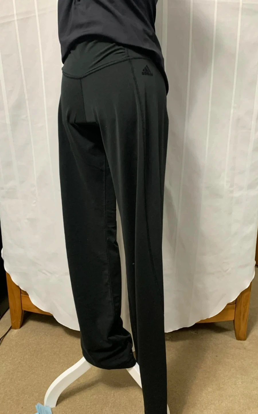 Adidas Black Wide Leg Athletic Pants Size S/P - photo 2