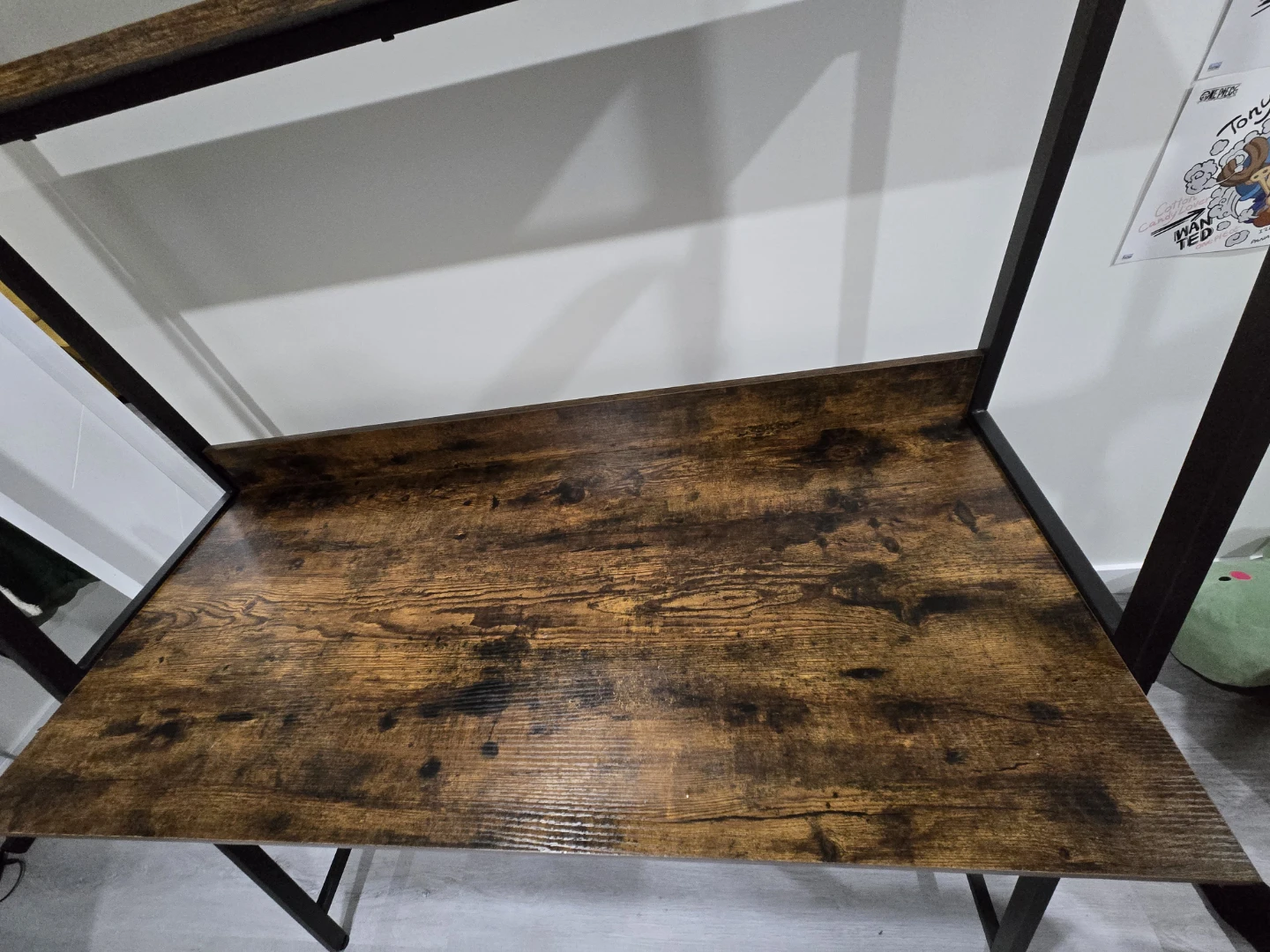 Rustic Wood Desk with Shelves - photo 3