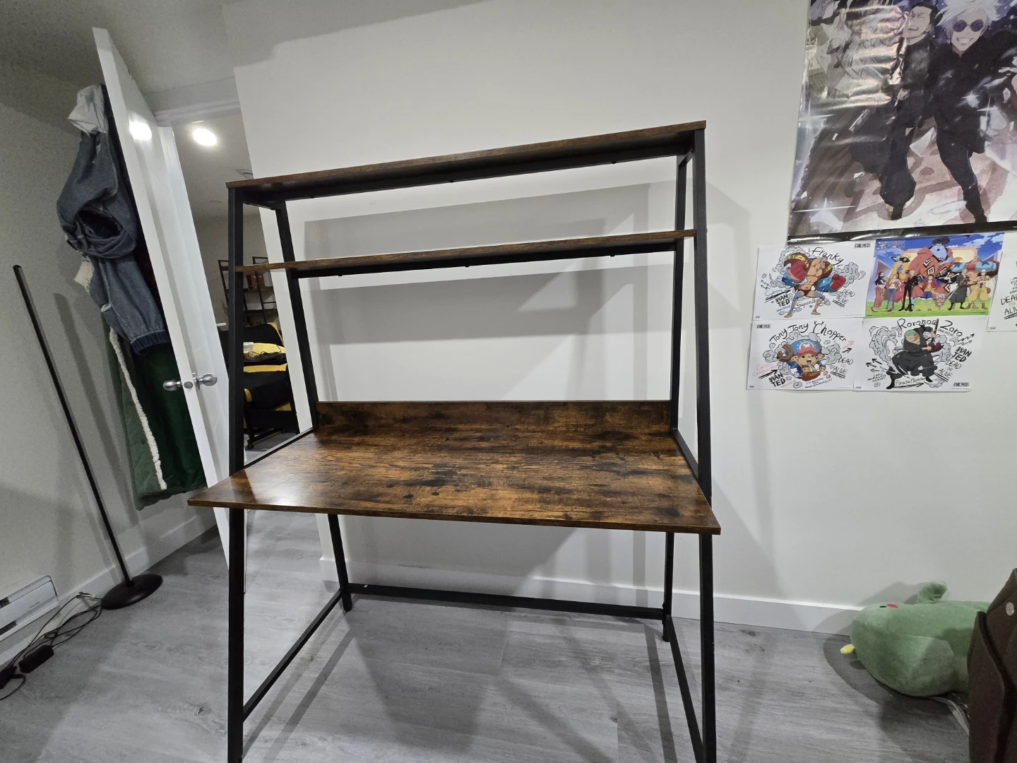 Rustic Wood Desk with Shelves - photo 4