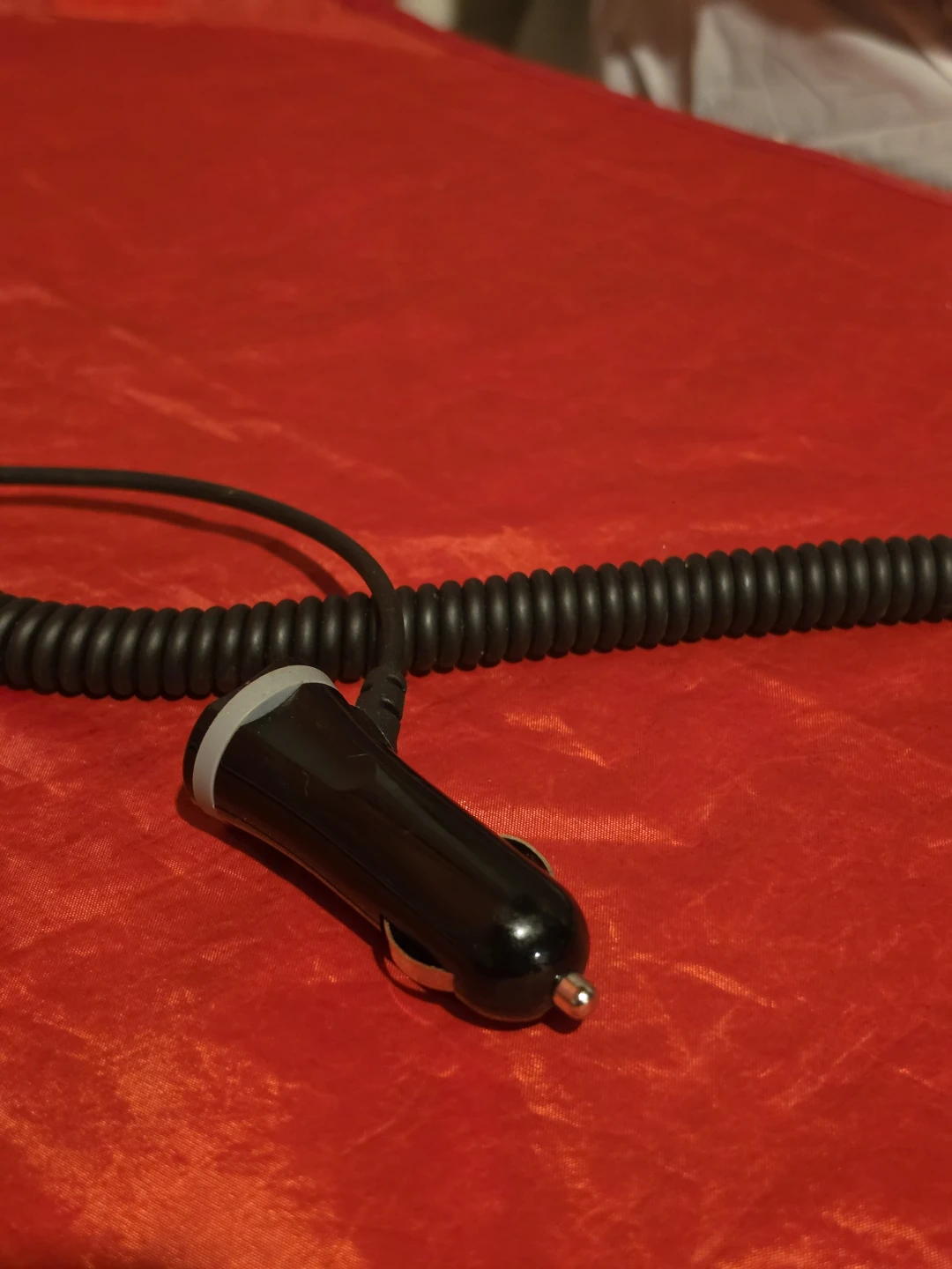 Black Coiled Car Charger with USB-A Port - photo 4