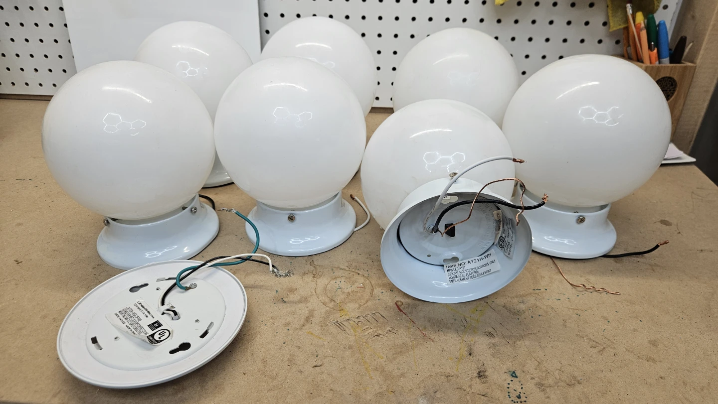 Set of 7 Globe Pendant Lights - photo 3