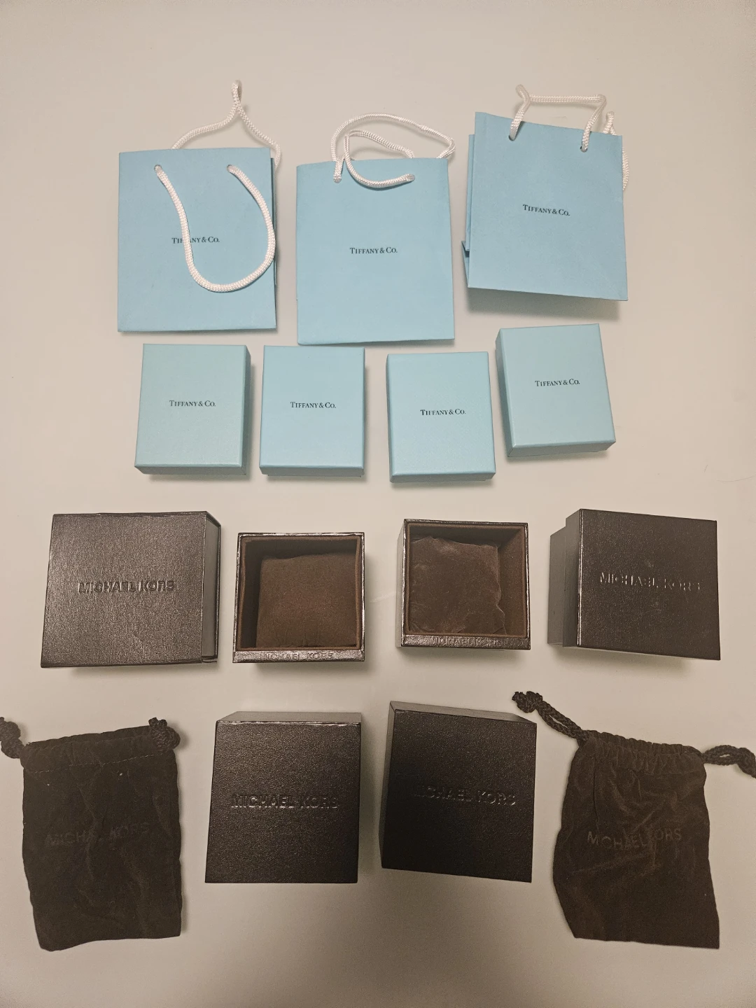 Tiffany & Co. and Michael Kors Gift Boxes and Bags