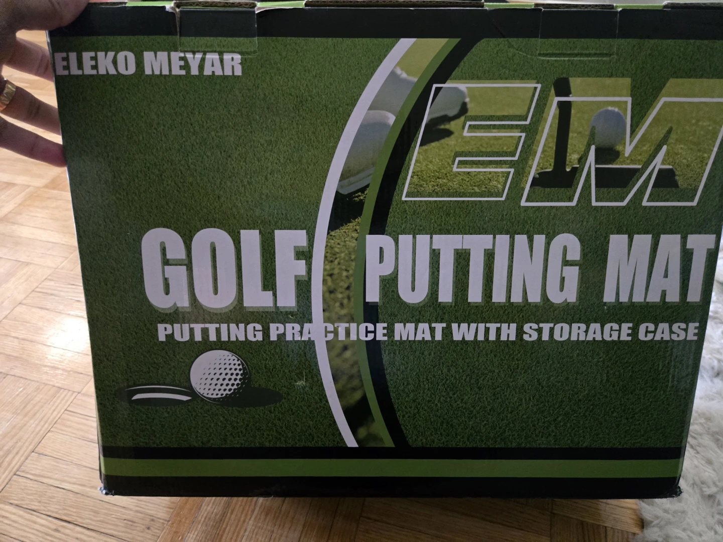 ELEKO MEYAR Golf Putting Mat Practice Set with Storage Case
