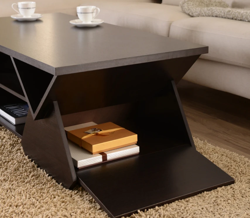 Solid Wood Coffee Table with Storage - photo 3