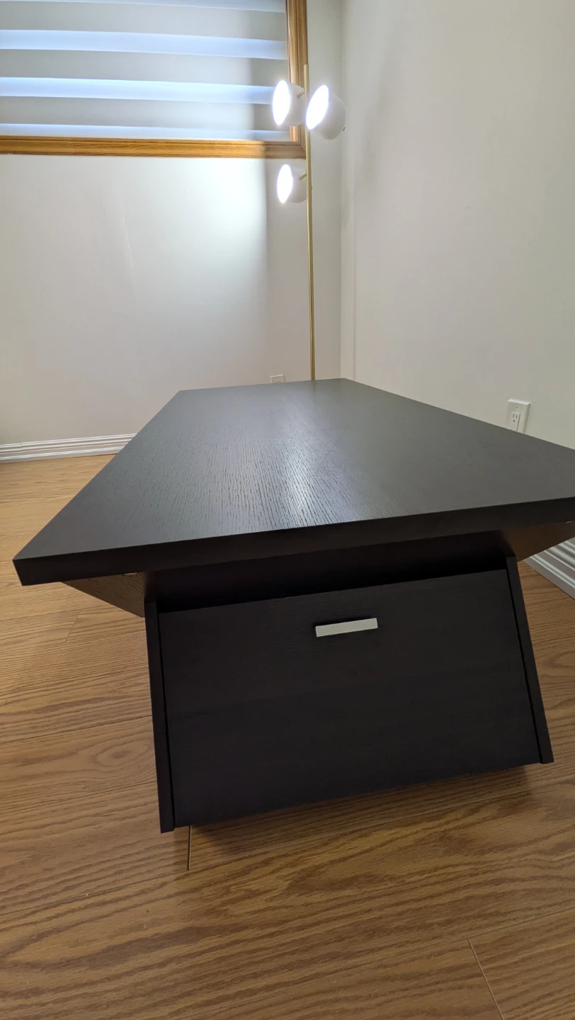 Solid Wood Coffee Table with Storage - photo 5