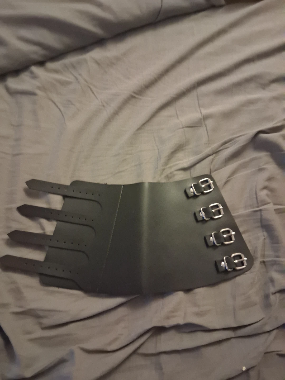 Black Leather Arm Gauntlet - photo 2