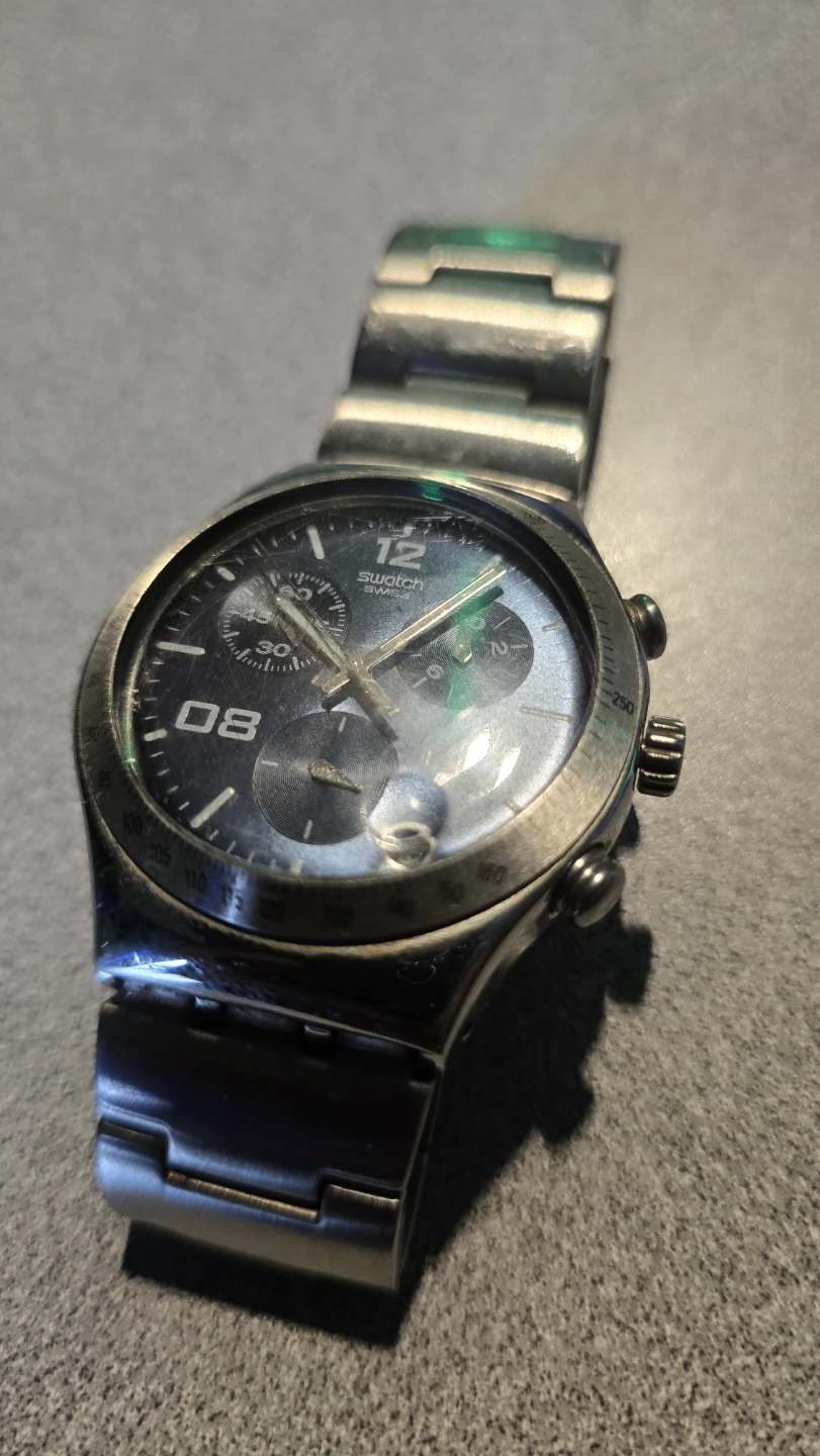 Swatch Irony Stainless Steel Chronograph Watch