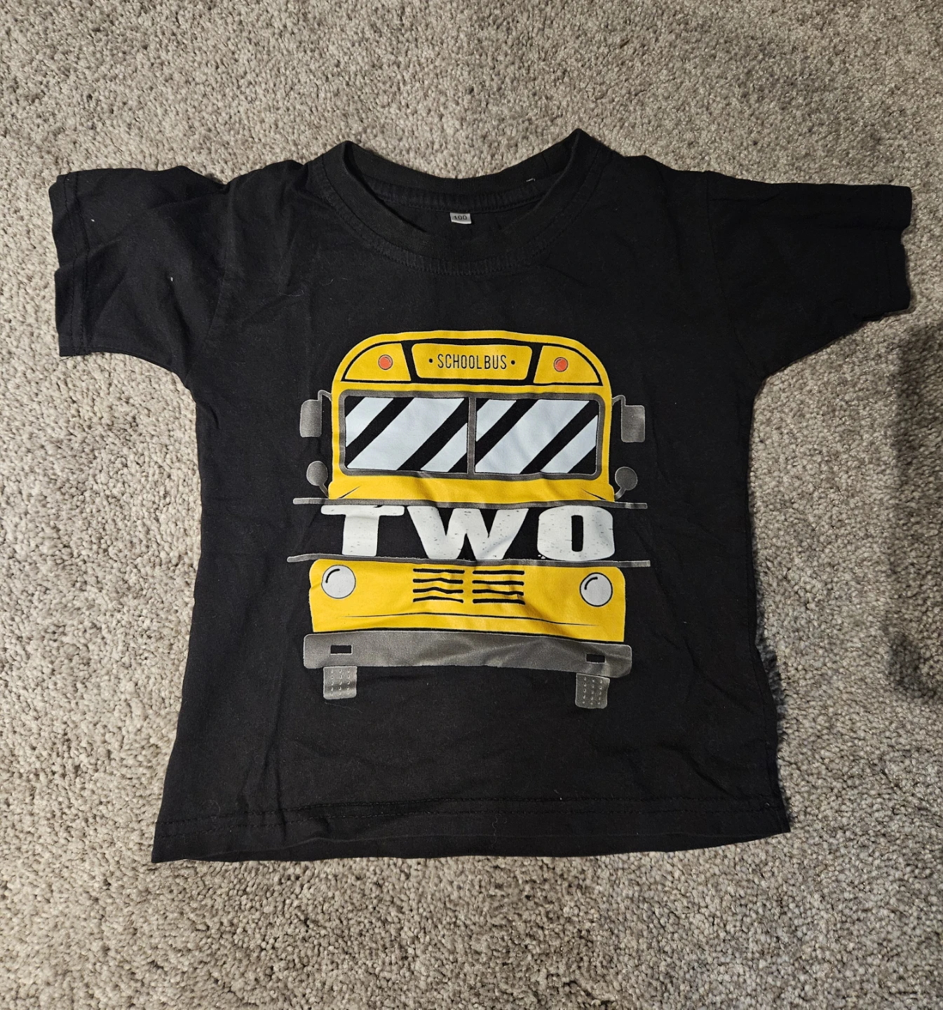 Black "School Bus TWO" T-Shirt