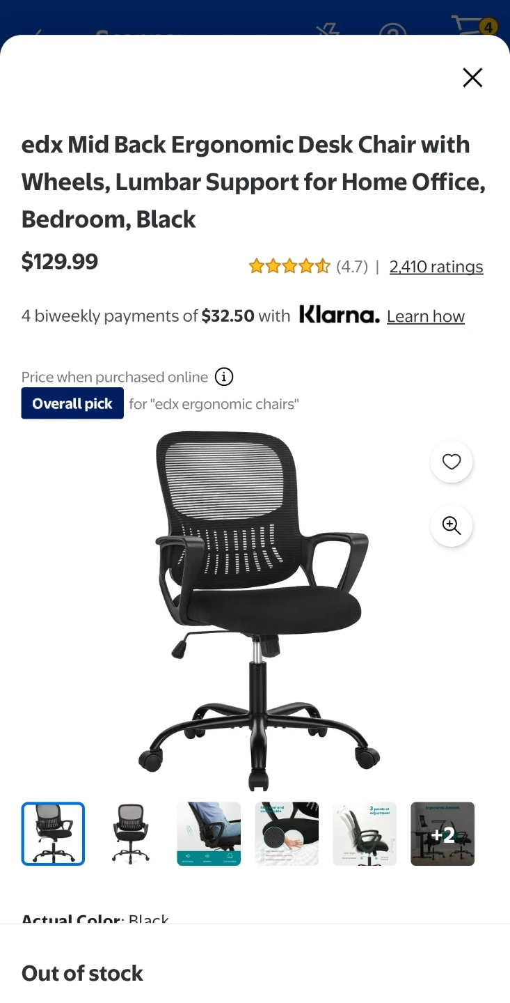 Grey Mesh Ergonomic Office Chair