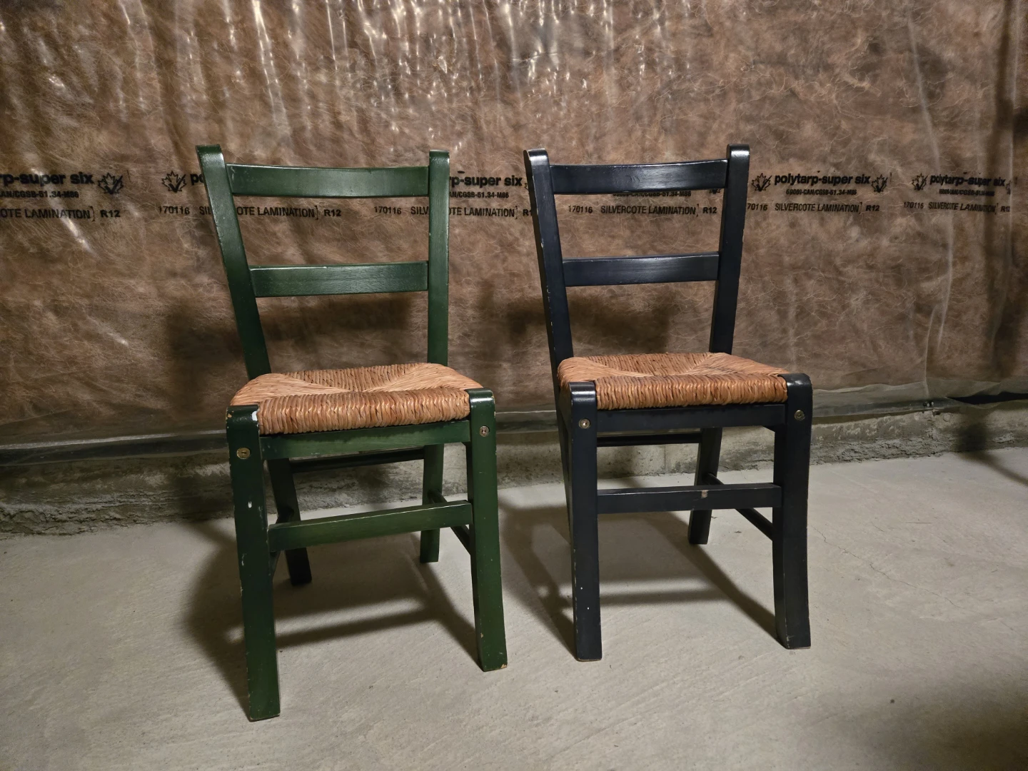 Set of 2 Chairs - Green and Blue