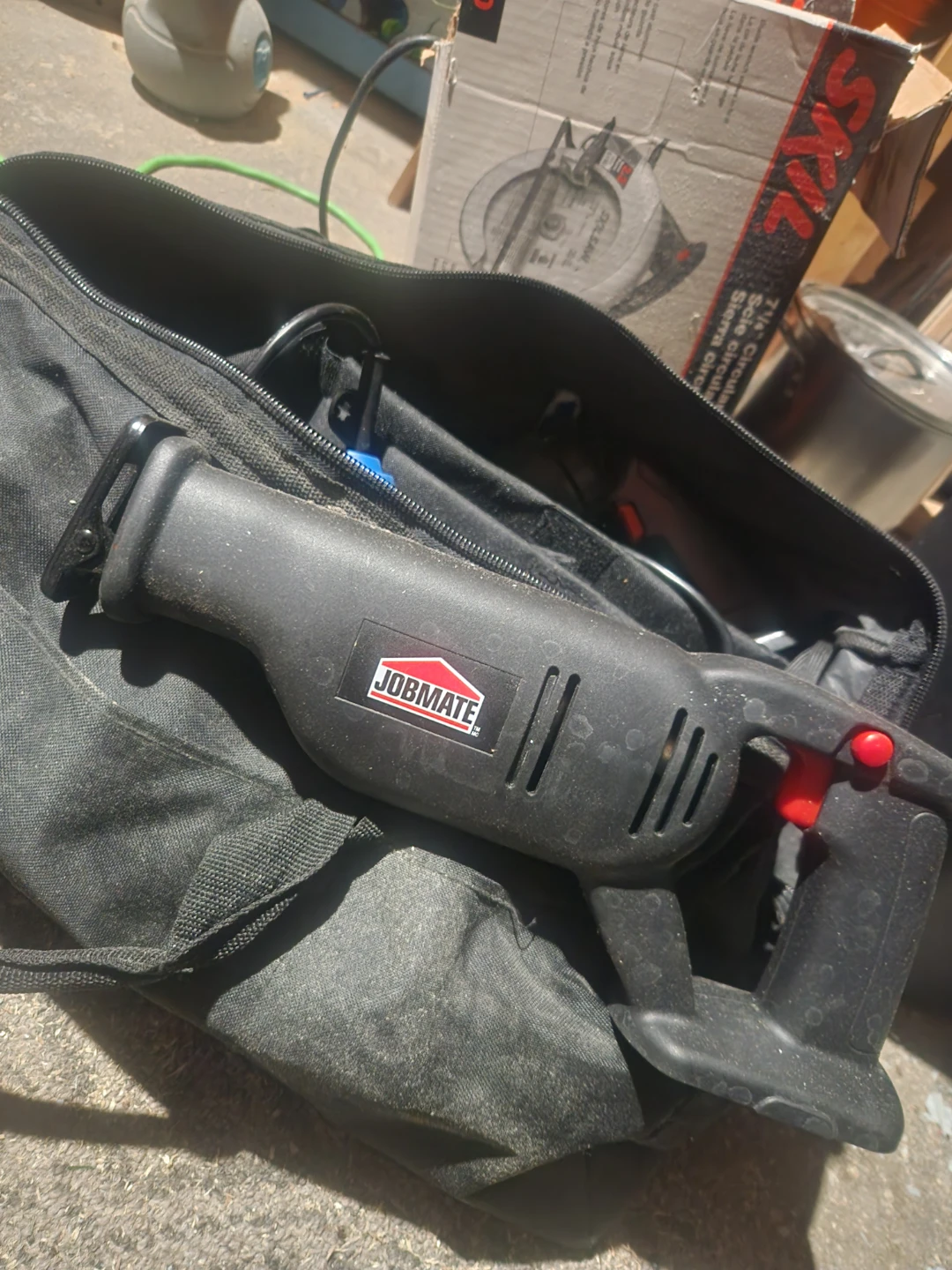 Jobmate 14.4v cordless drill and assorted power tools - photo 4