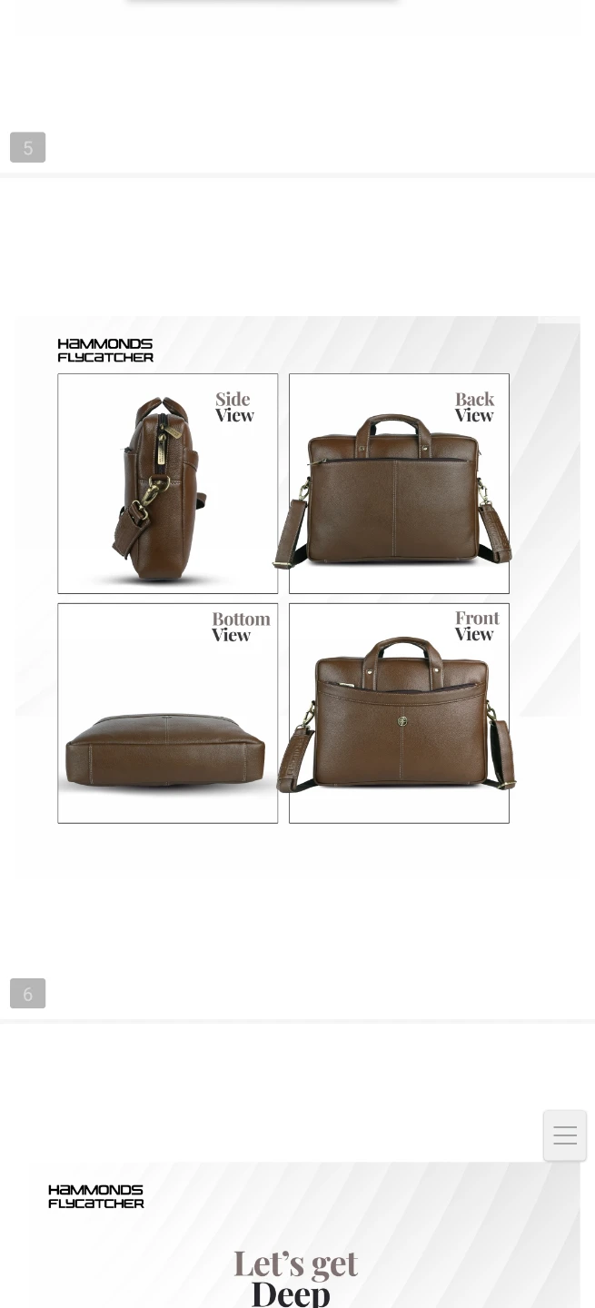 Hammonds Flycatcher Brown Leather Briefcase - photo 3