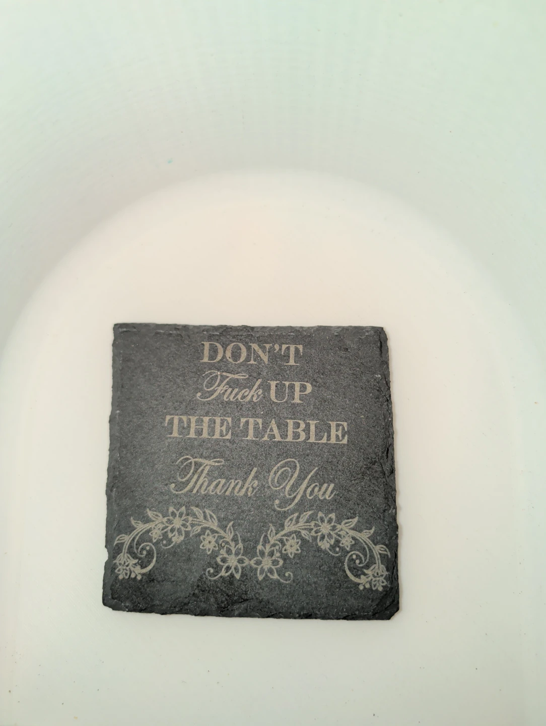 Set of 4 handmade Slate Coasters with Funny Sayings - photo 5