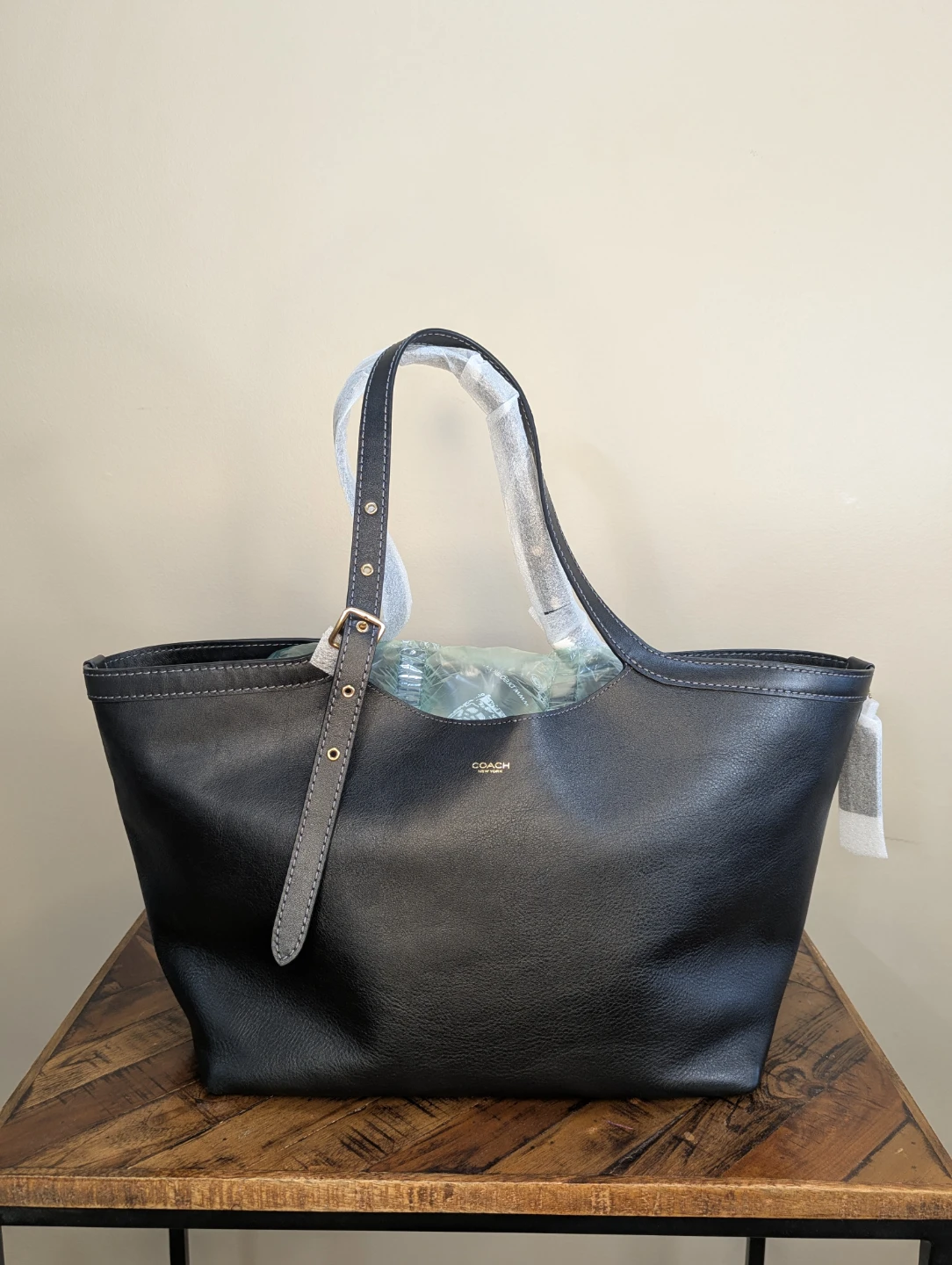 Coach Black Leather Gramercy Tote Bag - photo 2